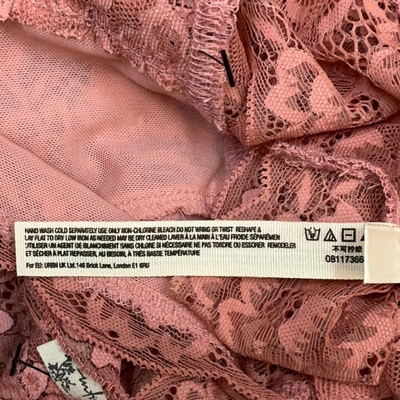 NWT Intimately Free People FP Bralette rose pink lace small lace - crop top XS - Picture 12 of 17